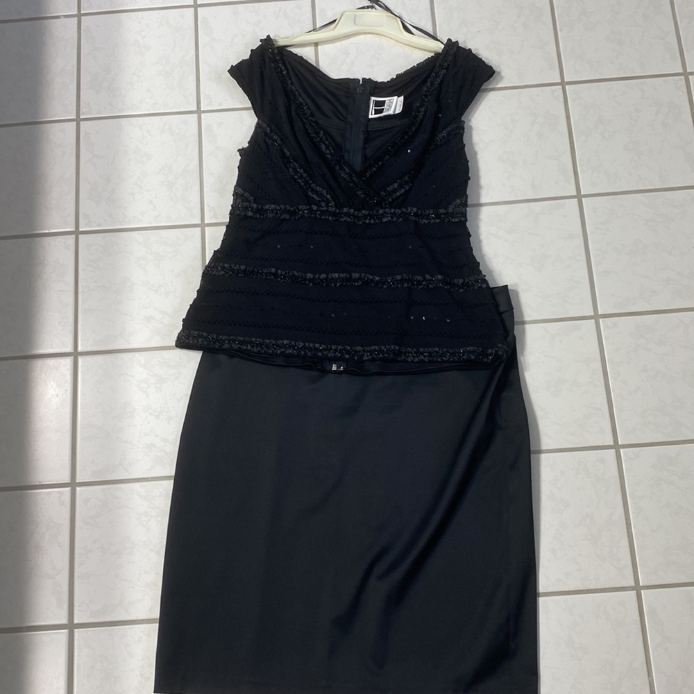 Tadashi formal beaded top and satin skirt